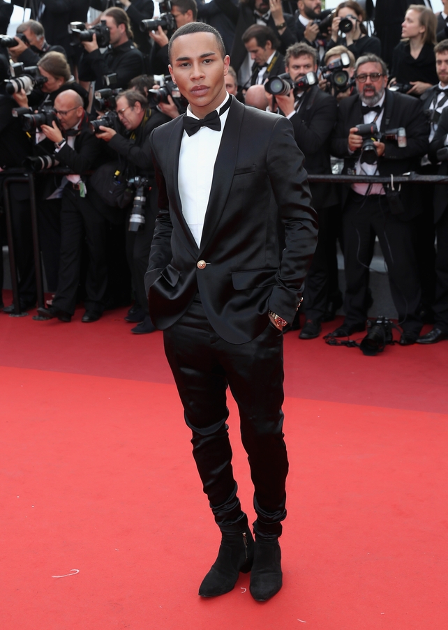 Day Eight - Wednesday May 24: French Fashion designer and Balmain creative director Olivier Rousteing is so elegant in this tuxedo twisted with low boots!