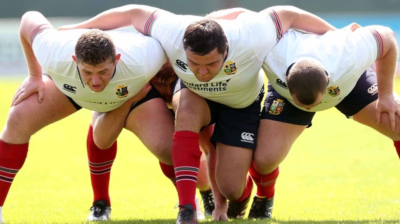 Tadhg Furlong (L), Jamie George, Jack McGrath and Iain Henderson (back)