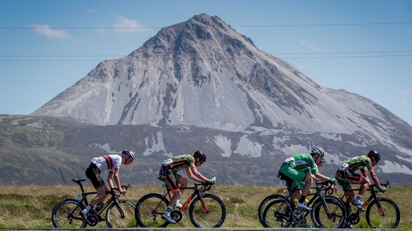 Riders were bathed in sunshine as they rode through Donegal