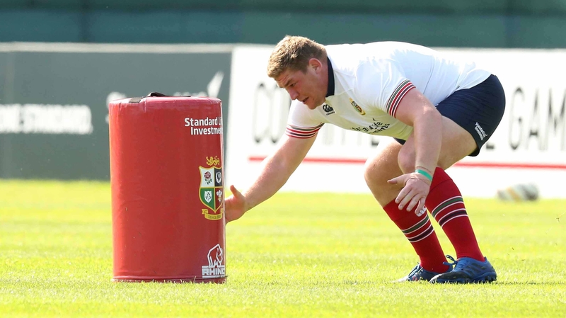 Irish tighthead prop Tadhg Furlong at Lions training