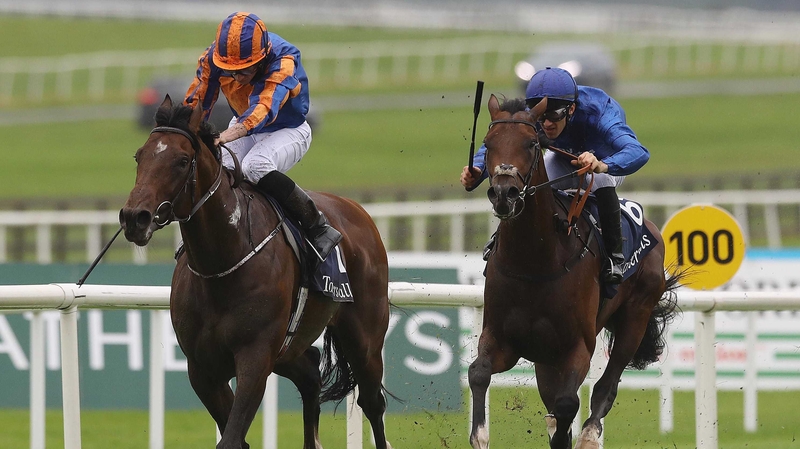Ryan Moore and Churchill winning the Irish 2000 Guineas last May