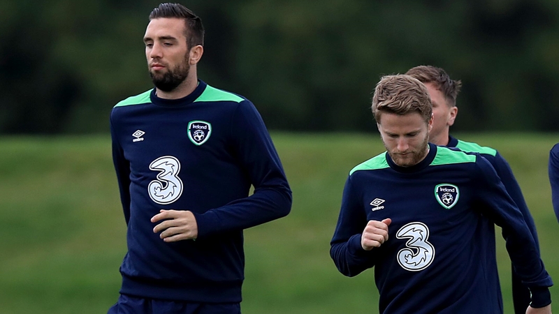 Duffy and O'Kane safely joined the rest of the Ireland squad