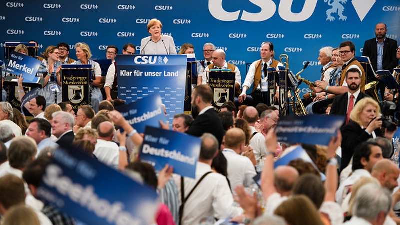 Angela Merkel said the days when Europe could completely count on others were 'over to a certain extent'