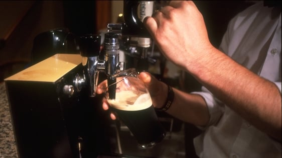 Barman Pulling A Pint