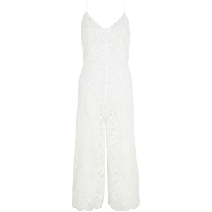 We could wear this white lace jumpsuit from River Island everyday for every occasion.