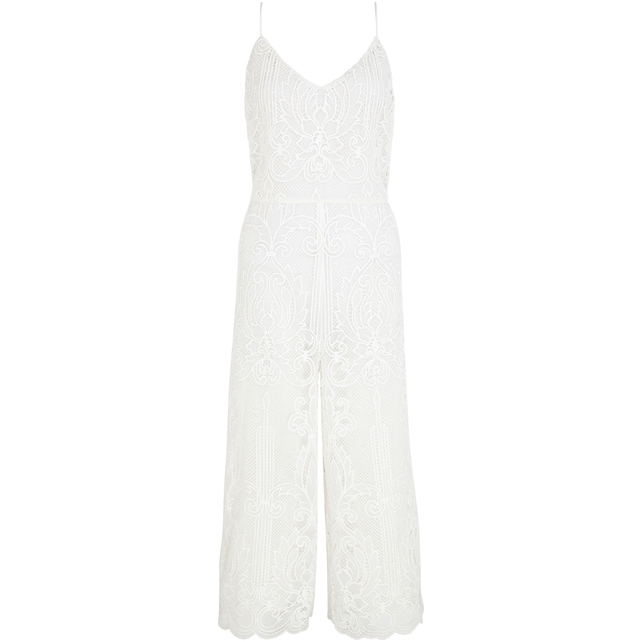 We could wear this white lace jumpsuit from River Island everyday for every occasion.