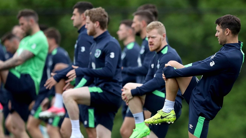 The Republic of Ireland players are put through their paces in New Jersey