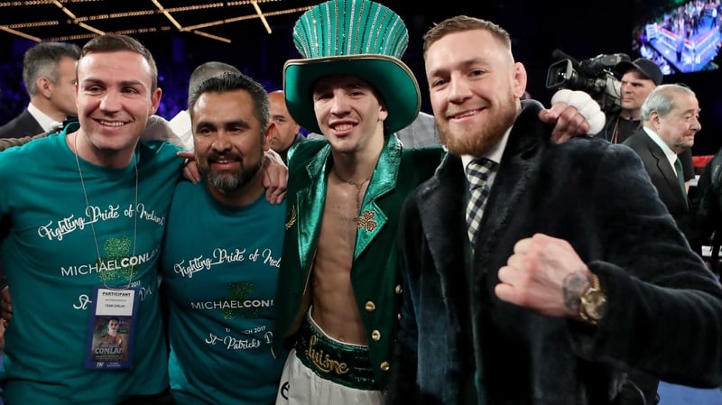 Conor McGregor (R) with Michael Conlan
