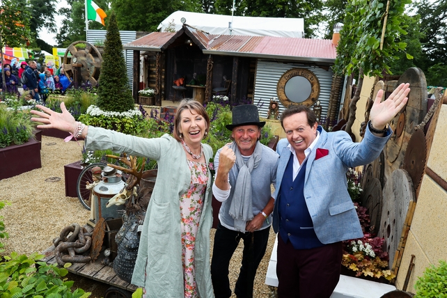 Des with Super Garden live finale presenters RTÉ's Áine Lawlor and Marty Morrissey