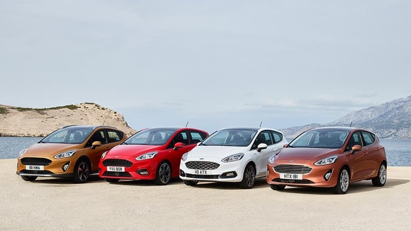 The new Fiesta range - 40 years on from the original launch.
