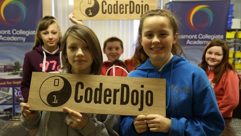 CoderDojo members in Dublin - founded in Ireland, the CoderDojo movement is expanding globally.