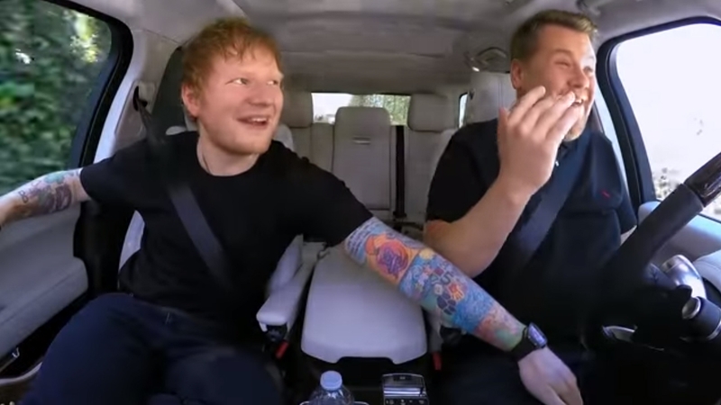 "This is taking a turn!" Sheeran and Corden get to know each other a little better
