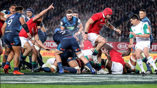 CJ Stander touches down for the Lions