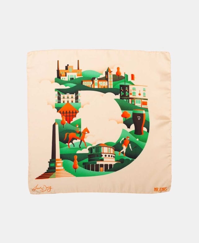 Mr. Jenks Pocket Squares. This Dublin based brand offers classic men's accessories with an Irish twist. The above pocket square costs €29.99 and you can find it at www.mrjenks.com.