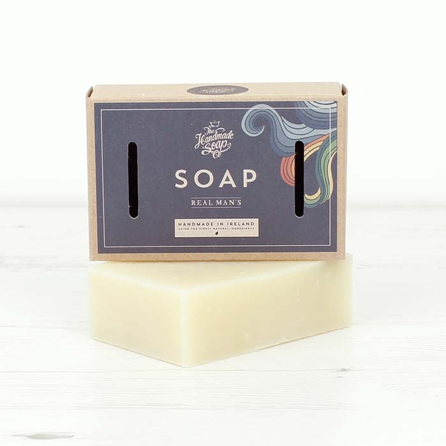 Handmade Soap Company's Real Mans Soap is just €6.95. You can find these at www.thehandmadesoapcompany.com or in the Kilkenny shop of Irish Design. Better than the ole socks, eh!