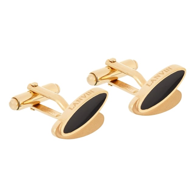 If you want to go all out, these Lanvin Oval Cufflinks are €160.00 in Brown Thomas.