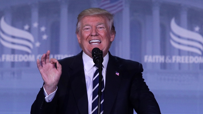 Mr Trump vowed to fight his enemies and knock back attempts to derail his presidency