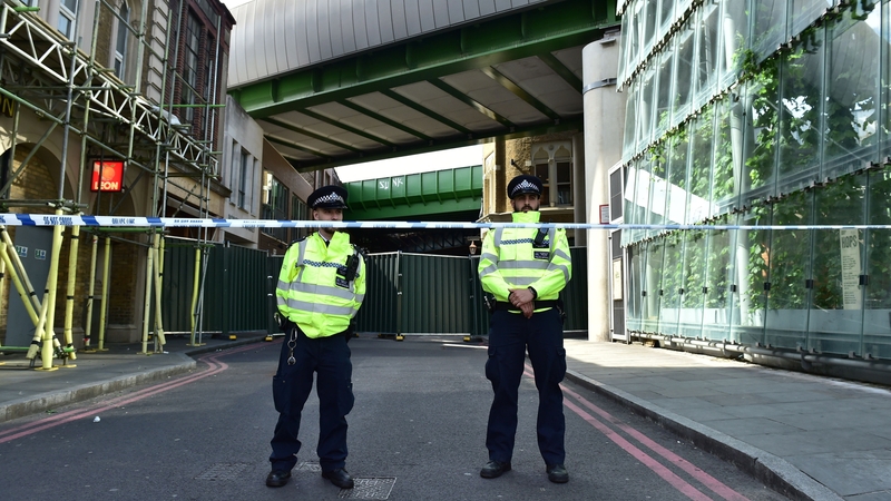 Police outside Borough Market in London