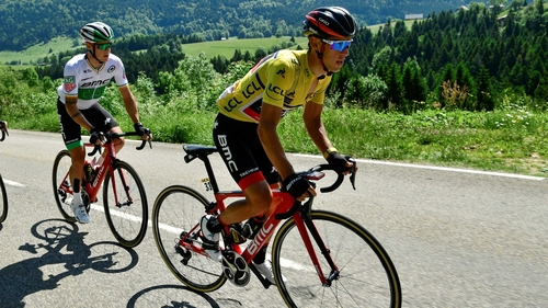 Nicolas Roche is 13 seconds behind leader Chris Froome