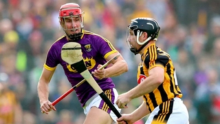 Wexford's Paul Morris and Richie Hogan of Kilkenny