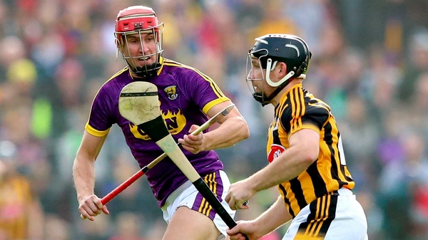 Wexford's Paul Morris and Richie Hogan of Kilkenny