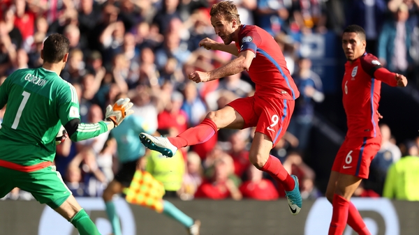 Harry Kane volley home the leveller for England