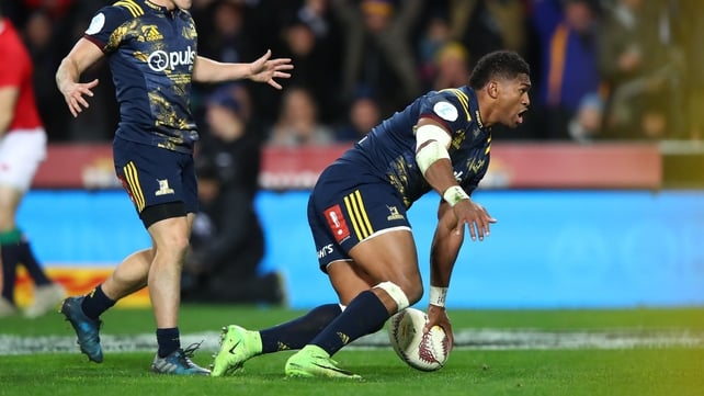 Waisake Naholo scores the game's opening try