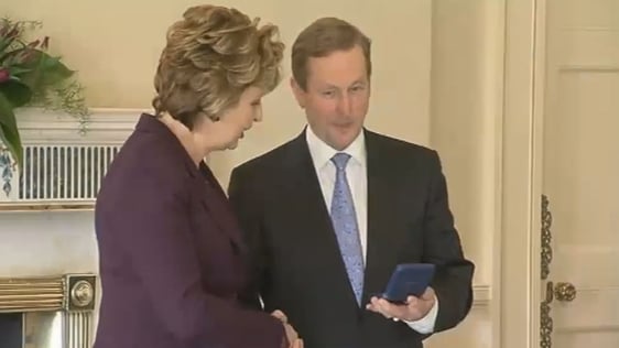 Enda Kenny and Mary McAleese (2011)
