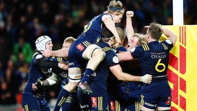 The Highlanders celebrate a famous win