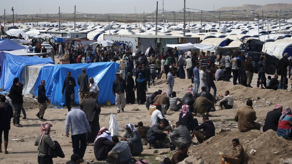 Thousands have fled their homes amid fierce fighting in and around Mosul