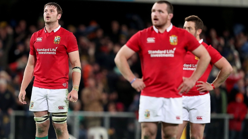 A good performance from Iain Henderson (L) was unable to help the Lions to victory