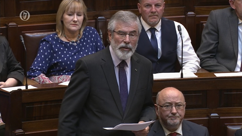 Gerry Adams in the Dáil this afternoon