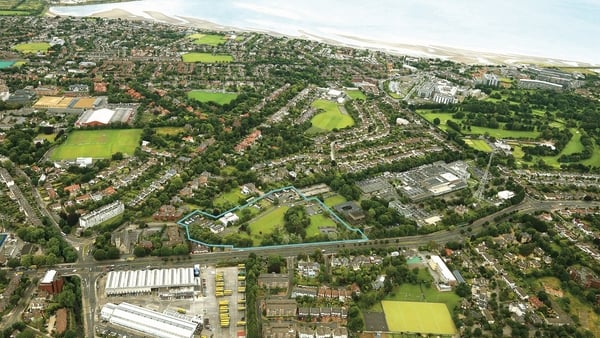 Site of proposed development at Montrose, Dublin 4