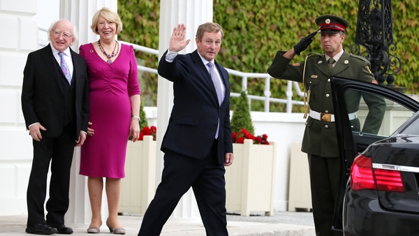 Enda Kenny tendered his resignation to President Michael D Higgins