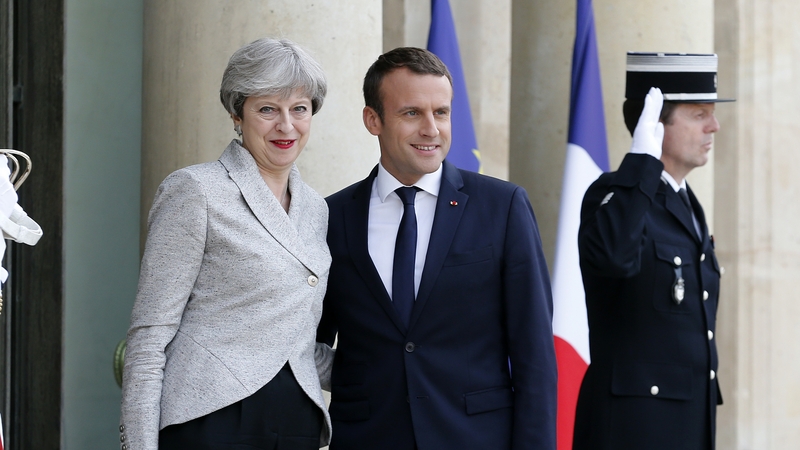 Theresa May and Emmanuel Macron met at The Elysee Palace in Paris