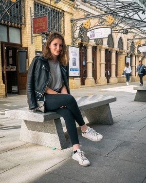 The stunning Amelie Rubat Du Merac adds a classic touch with her white Stans.
