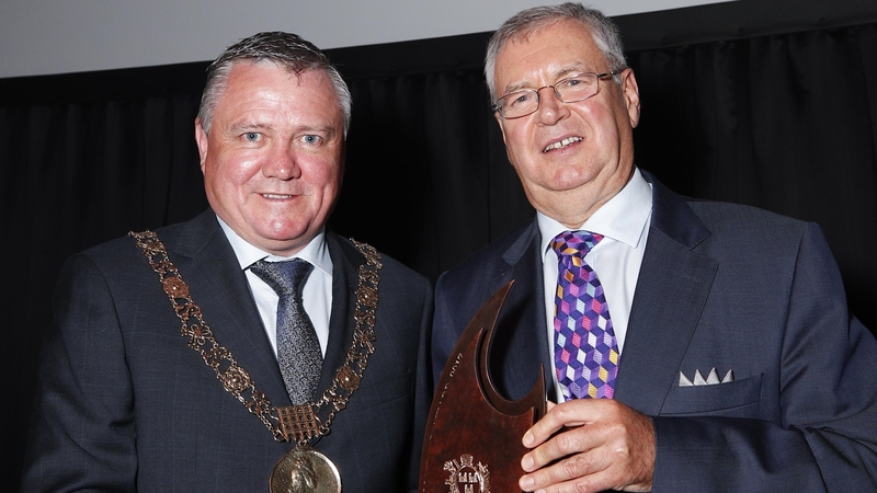 RTÉ's Joe Duffy with the Lord Mayor of Dublin, Cllr Brendan Carr Pictures: Conor McCabe Photography