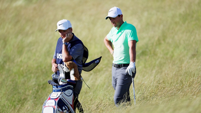 Rory McIlroy spent a lot of time in the long grass at Erin Hills