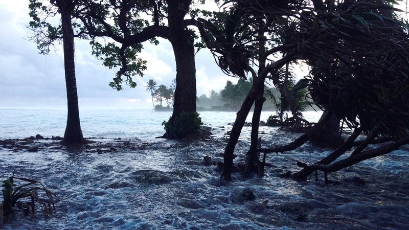 Flooding in the Marshall Islands in 2014 was blamed on climate change