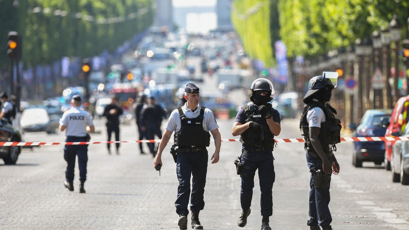 Large section of the avenue was cordoned off by police