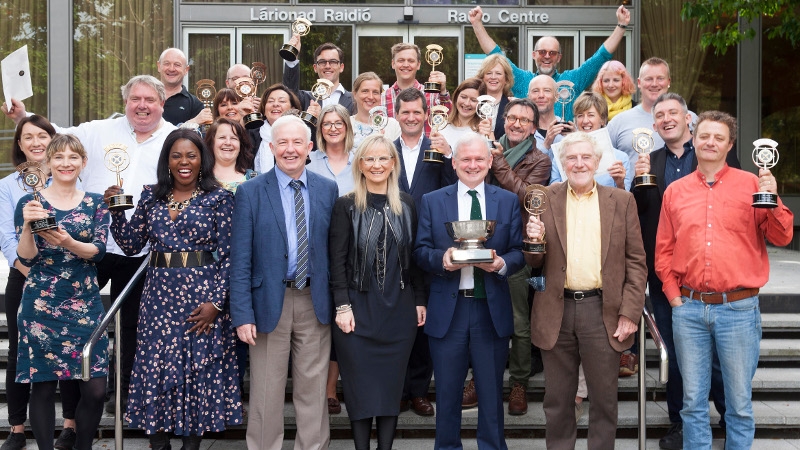 RTÉ staff and independent producers celebrate their big win
