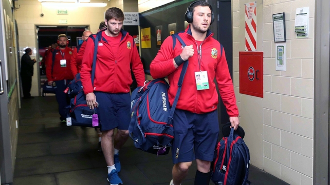 Robbie Henshaw and Iain Henderson arrive