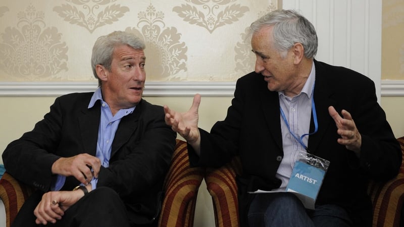 Jeremy Paxman with Myles Dungan at the Hay Festival (now Hinterland) in Kells.