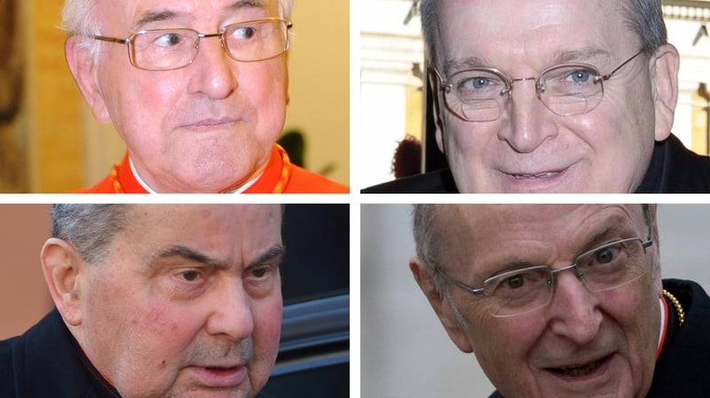 (L-R) Walter Brandmueller, Raymond Burke, Carlo Caffarra and Joachim Meisner