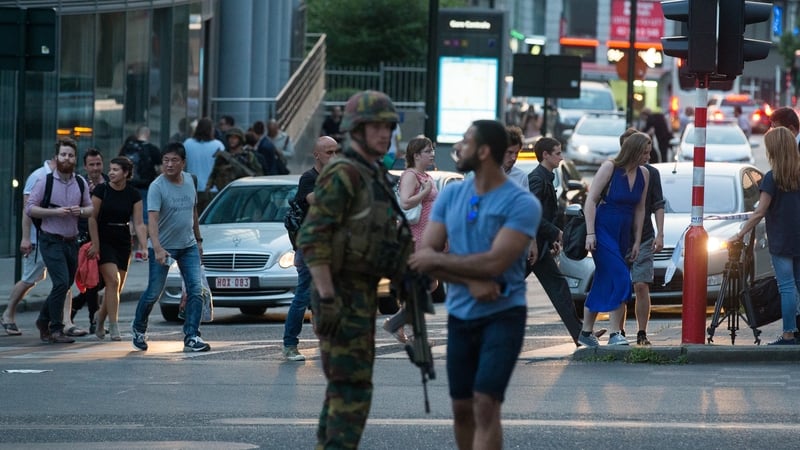 Belgian troops shot and killed a suspected 'terrorist' bomber in Brussels Central Station