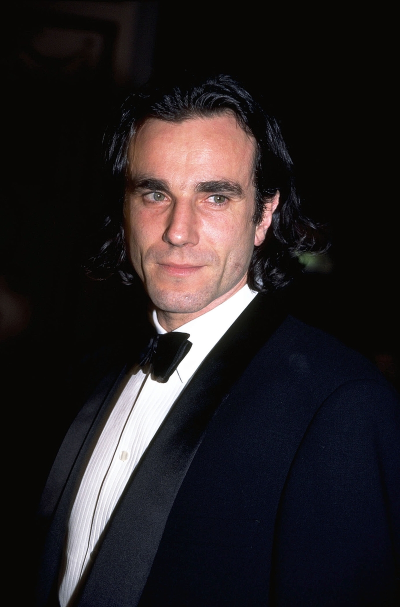The young Daniel Day-Lewis winning his first Oscar trophy in 1989 for his role in 'My Left Foot'.