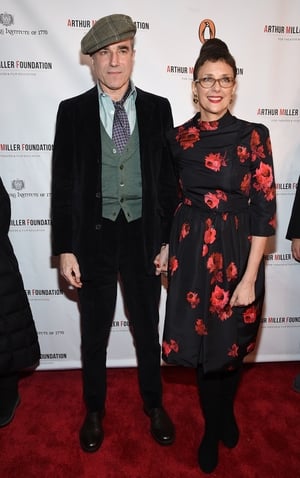 Looking well in his waistcoat and beret with his wife Rebecca attending her a night in honour of her father, Arthur Miller - the 'One Night 100 Years' Benefit Gala in 2016.