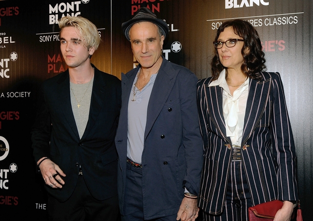 Montblanc And The Cinema Society event in 2016 with son Gabriel Day-Lewis and Rebecca. One stylish family. Happy retirement together Mr Day-Lewis.