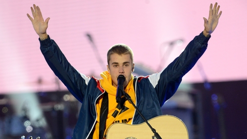 Justin Bieber placed a copy of his art work on Instagram