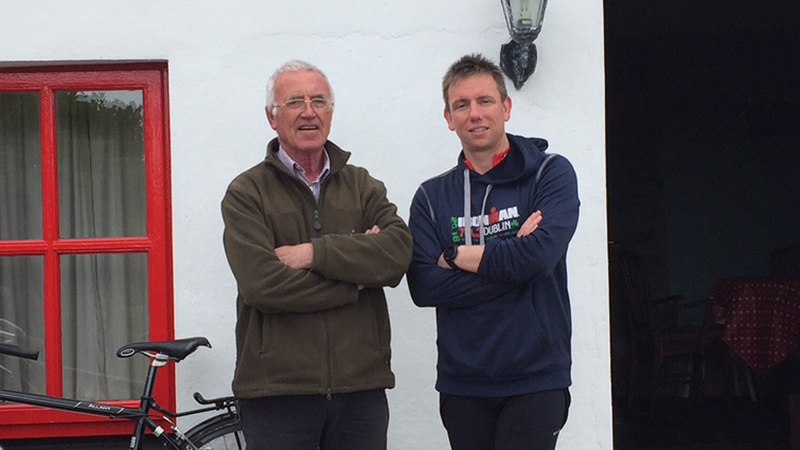 Cian McCormack with Mike Flahive before leaving Bromore to head to Tramore